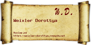 Weixler Dorottya névjegykártya